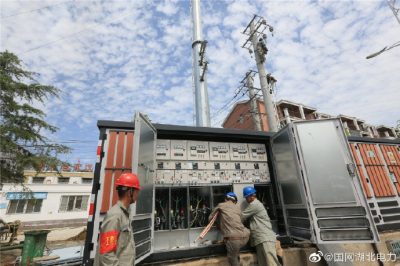 黃陂區供電公司拆除電桿線路 重新鋪設入地電纜