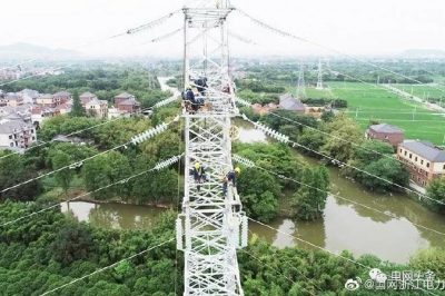 110千伏輸變電工程現場放導線