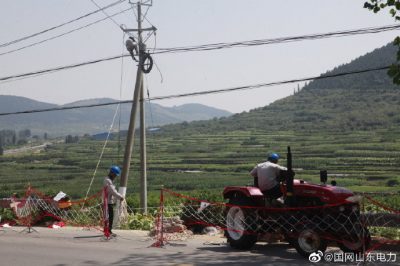 費縣供電公司新架設35千伏朱田站10千伏開發線