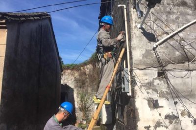 對湖熟街道河南社區獅子門2#站107戶接戶線改造